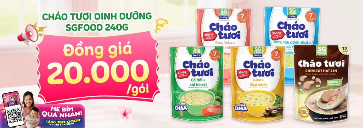 Cháo tươi dinh dưỡng SGFOOD 240G T4